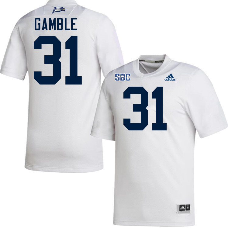 #31 Chance Gamble Georgia Southern Eagles Jerseys|Apparels Football Stitched-White